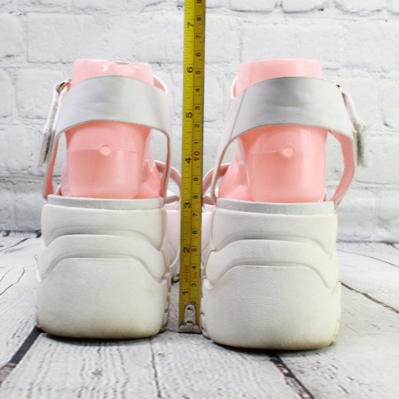 Pull & Bear Leather Platform Strap Sandals Sz 38 - Picture 7 of 9